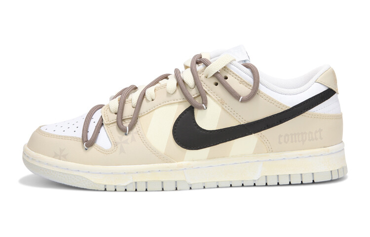 

Кроссовки Nike Dunk Skateboard Shoes Women's Low-Top Beige Brown, Коричневый, Кроссовки Nike Dunk Skateboard Shoes Women's Low-Top Beige Brown