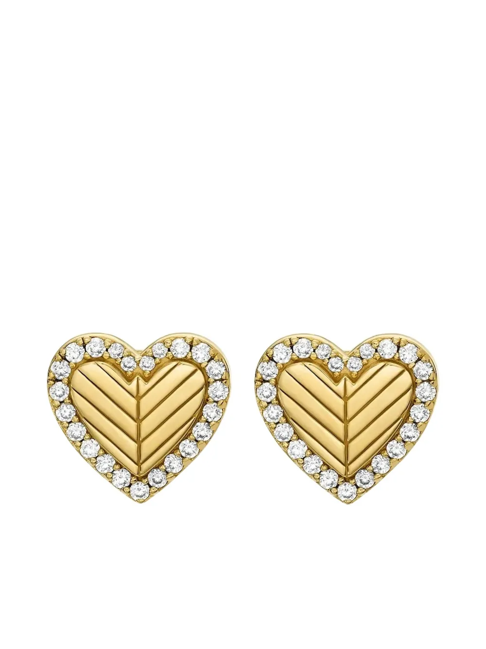 

Серьги-сердечки, украшенные кристаллами EMPORIO ARMANI, золотой