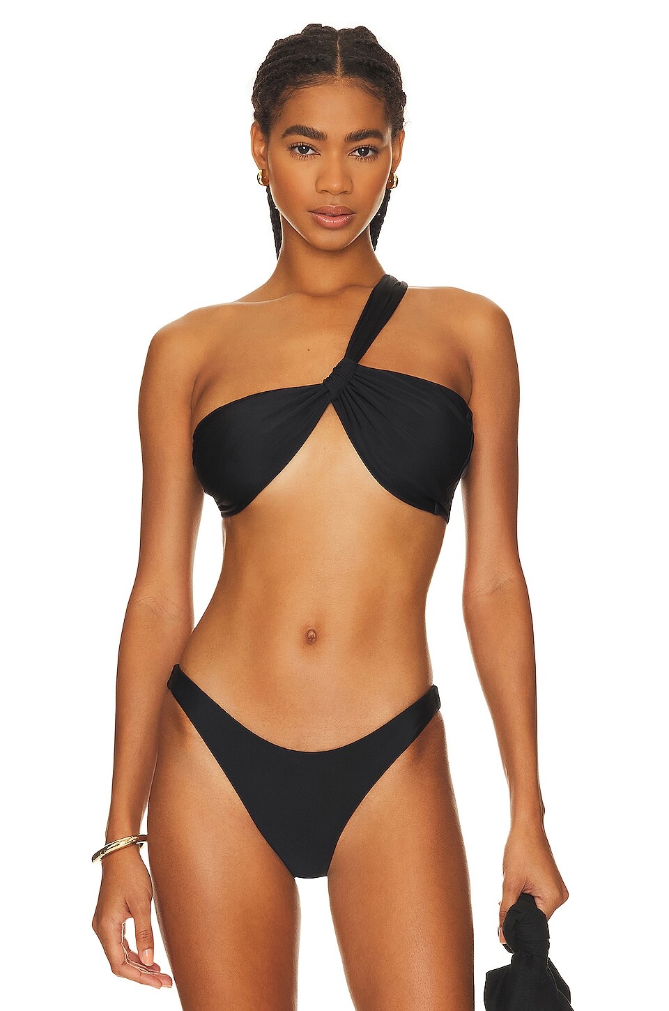 

Топ бикини MIKOH Razo One Shoulder, нуар