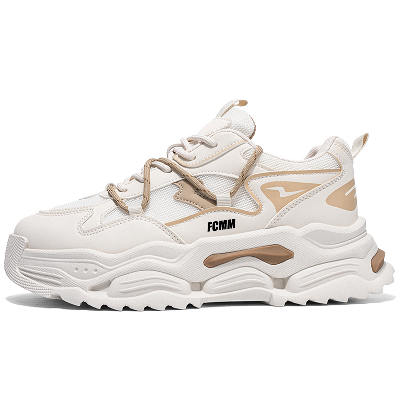 

FCMM Антискользящие износостойкие дышащие легкие утолщенные низкие кроссовки для мужчин с эффектом увеличения роста - бежевый хаки, цвет Beige Khaki