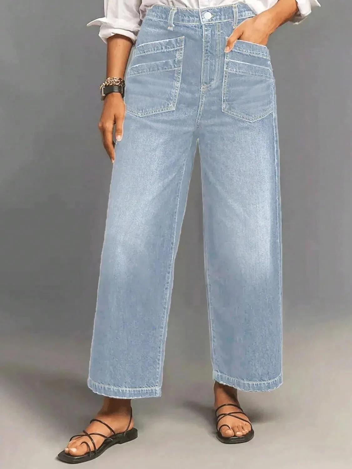 Джинсы свободные Baggy Jeans, Light Wash — фото 2