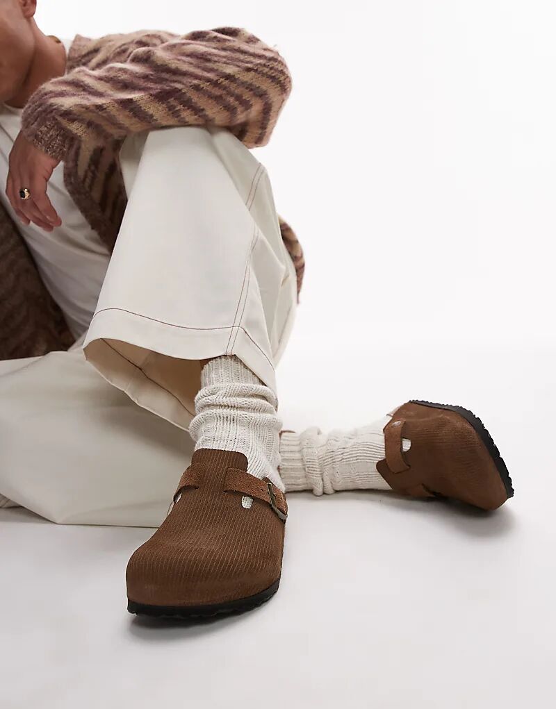 

Сабо унисекс Boston вельветовые коричневые Birkenstock