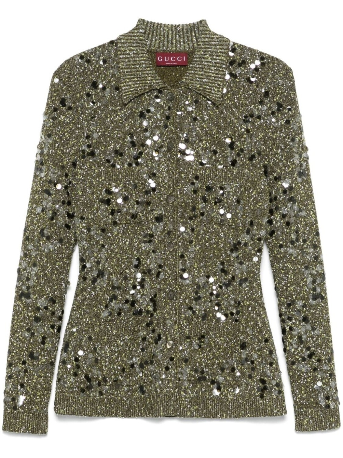 

Кардиган с пайетками Gucci, зеленый