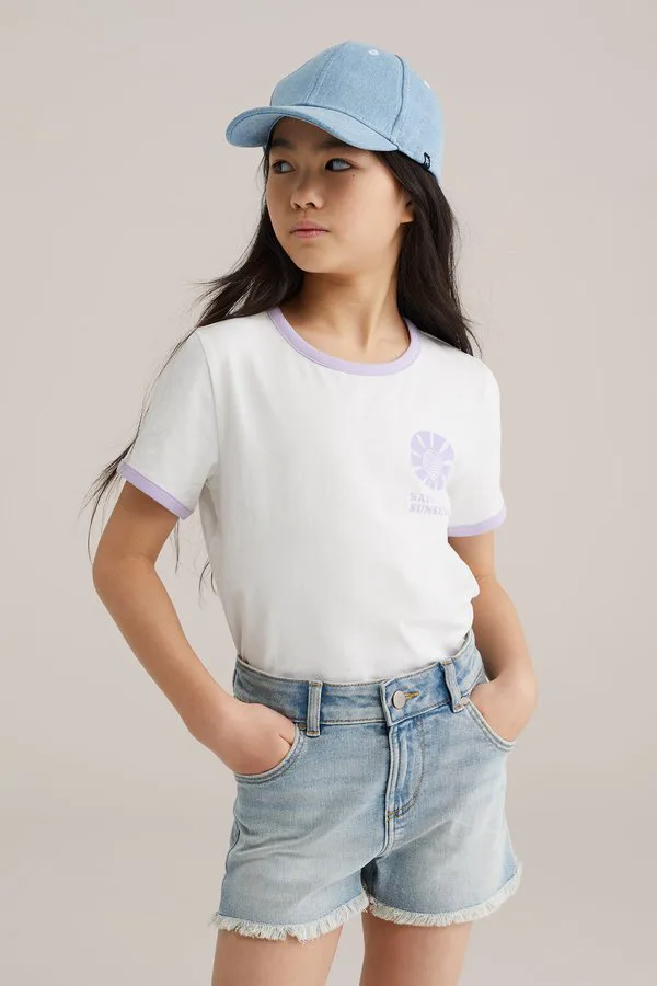 Футболка с принтом We Fashion, Lilac — фото 3