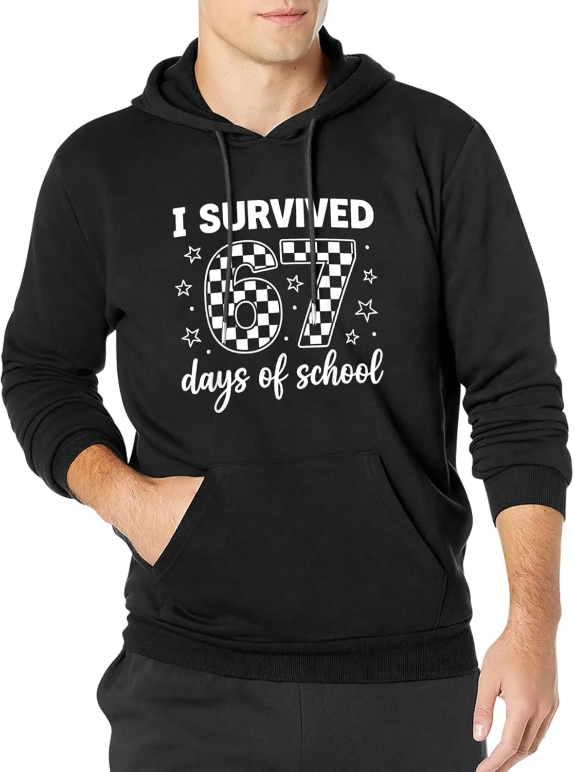 Толстовка I Survived 67 с капюшоном, мягкая, стильная, с длинным рукавом и карманом