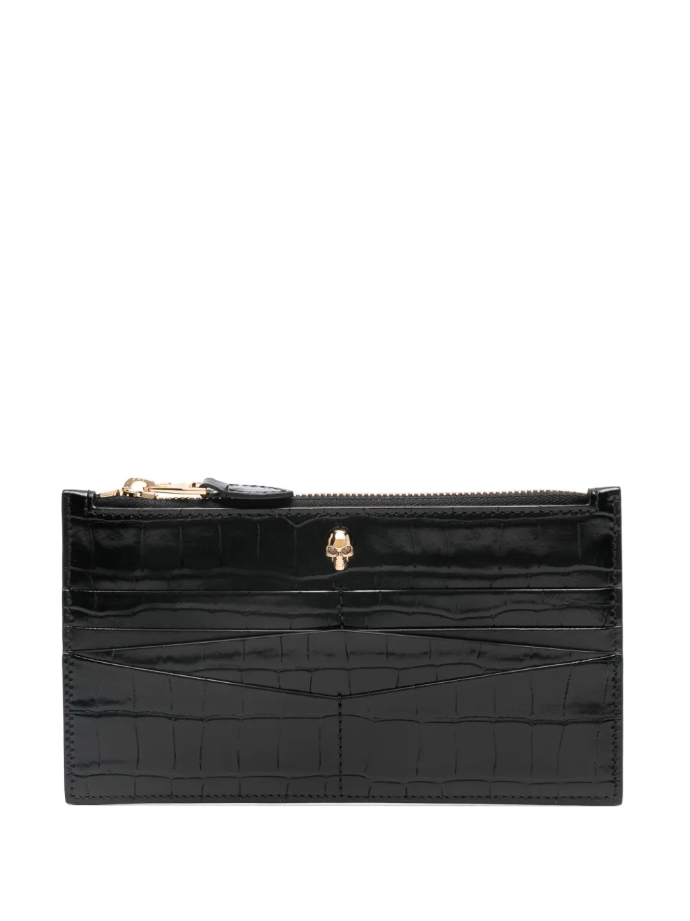 

Кардхолдер с декором Skull Alexander McQueen, черный