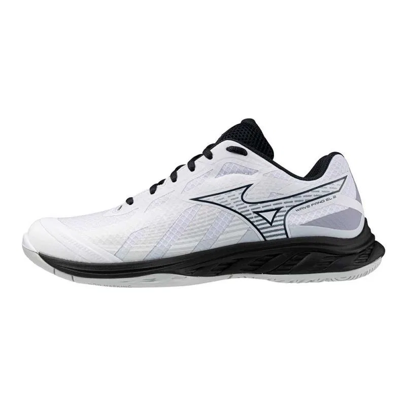 Унисекс кроссовки для бадминтона «Wave Fang EL 2» от Mizuno, White X Black