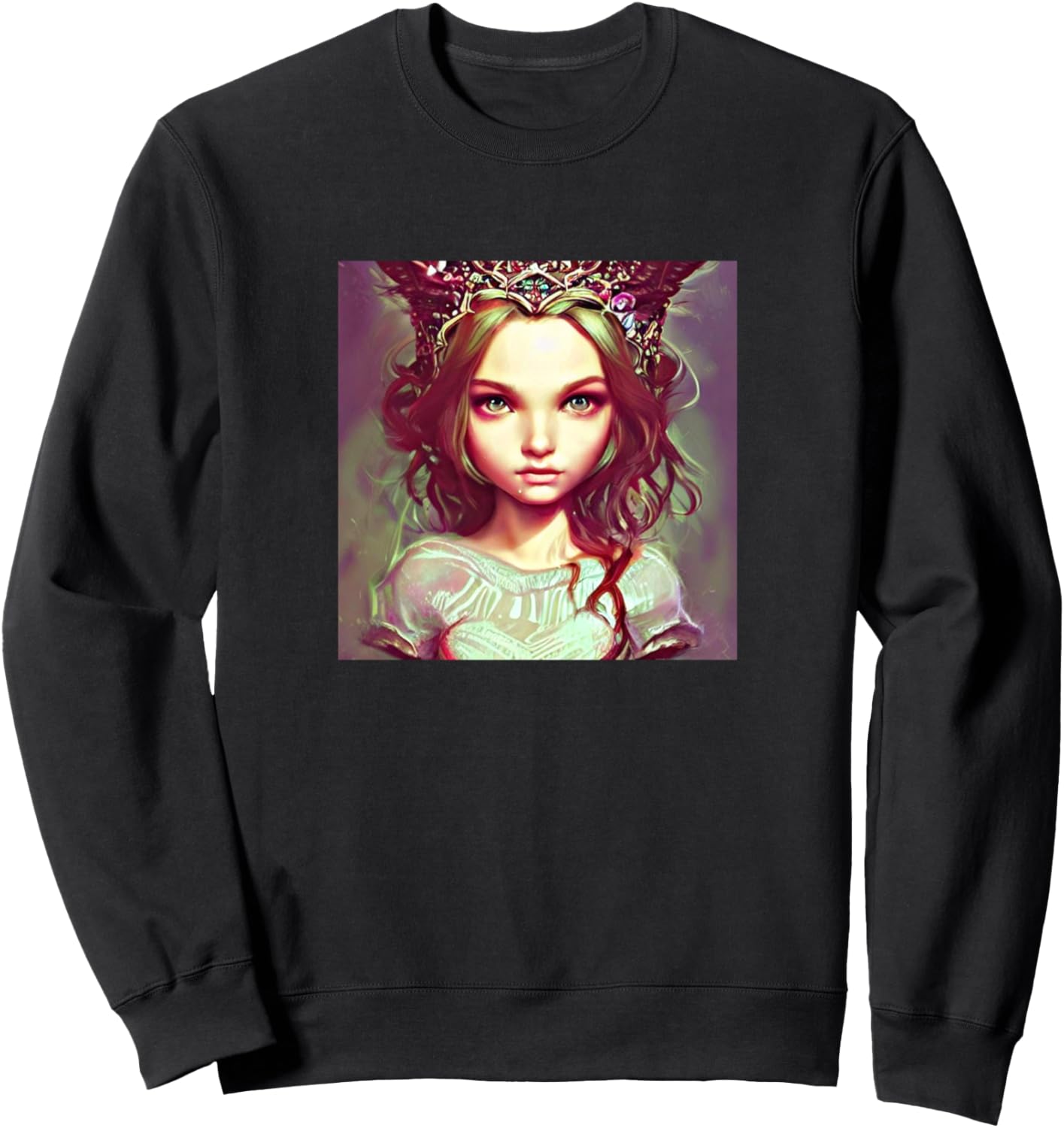 

Милая толстовка с изображением принцессы и мотивом принцессы Princess Print Line Art Women Girl Kids - Gift, черный