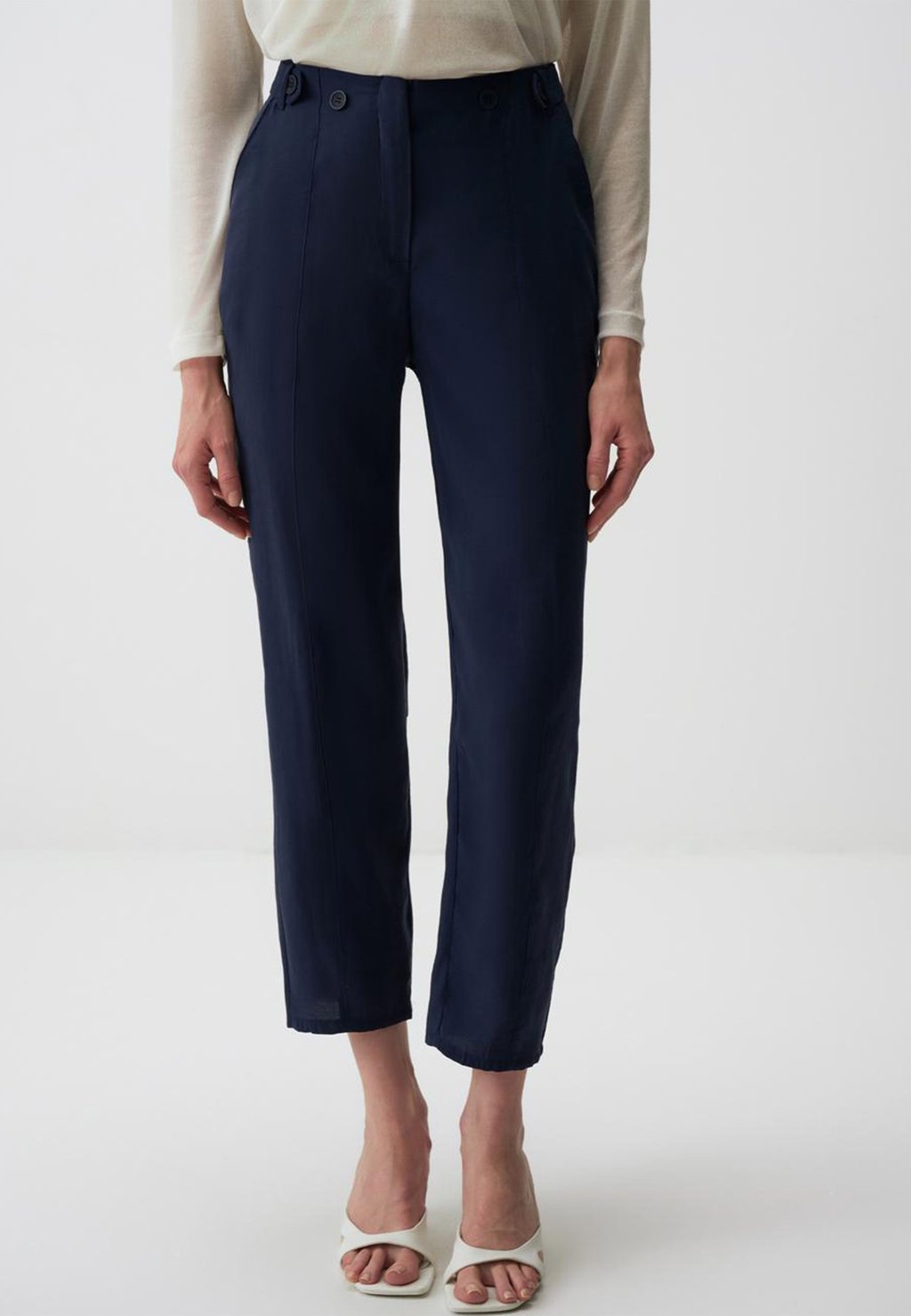 

Брюки HIGH WAIST BUTTON DETAILED Jimmy Key, темно-синий