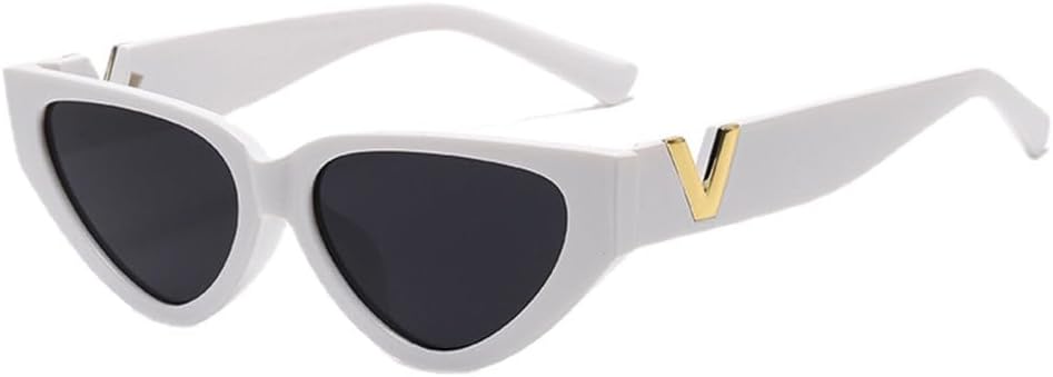 

Винтажные маленькие солнцезащитные очки «кошачий глаз» для женщин, винтажные солнцезащитные очки квадратной формы, защита от УФ-излучения UV400, один размер LJTJTAV, E