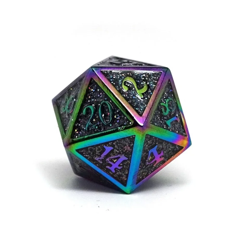 

Металл d20 — героический кубик металлического блеска — многоцветный, Dice - Metal Single Dice (Easy Roller Dice)