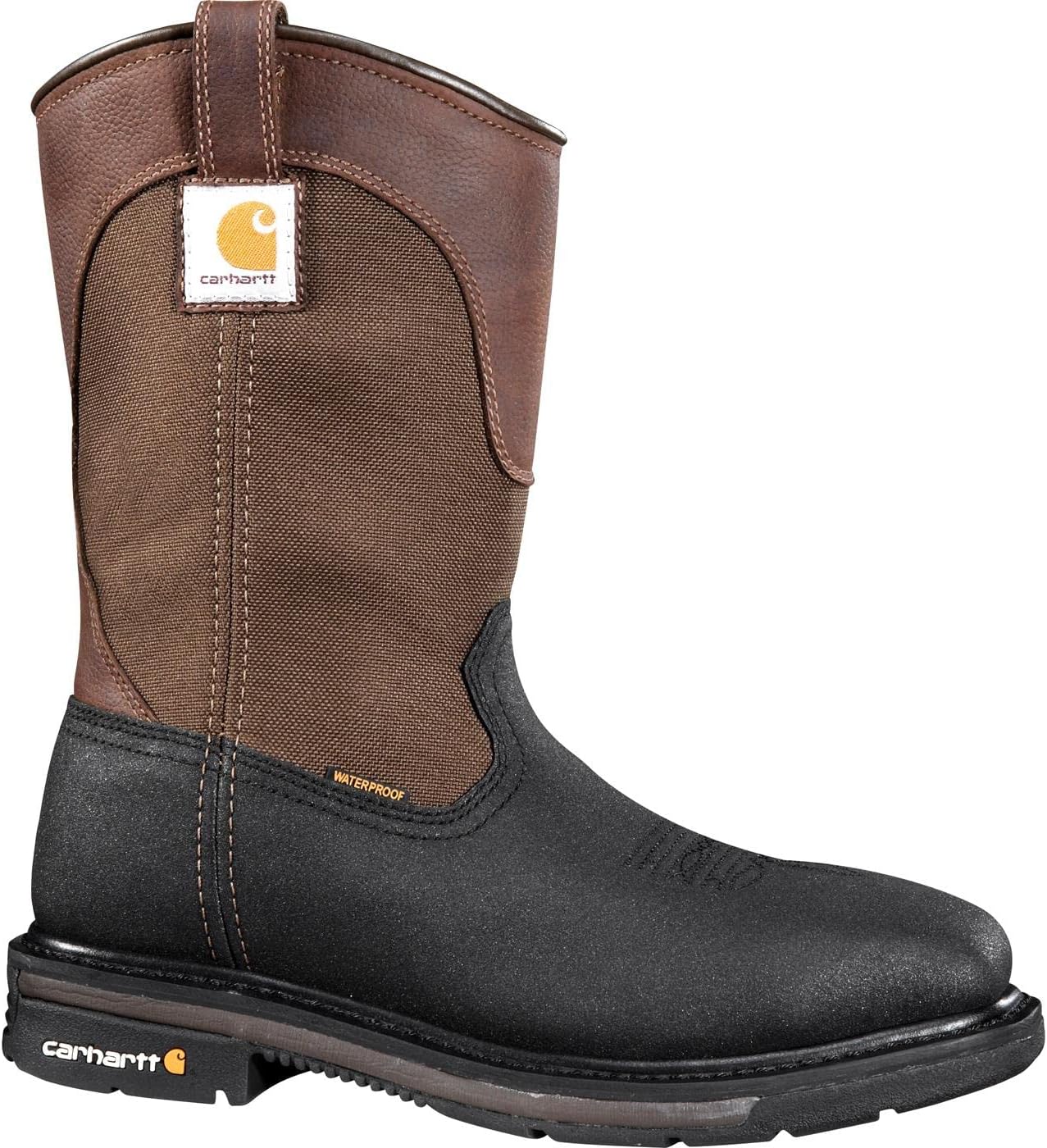 Carhartt мужские рабочие ботинки Wellington Square с защитным носком, кожа, 11 дюймов, CMP1258, Brown/Black Leather — фото 2