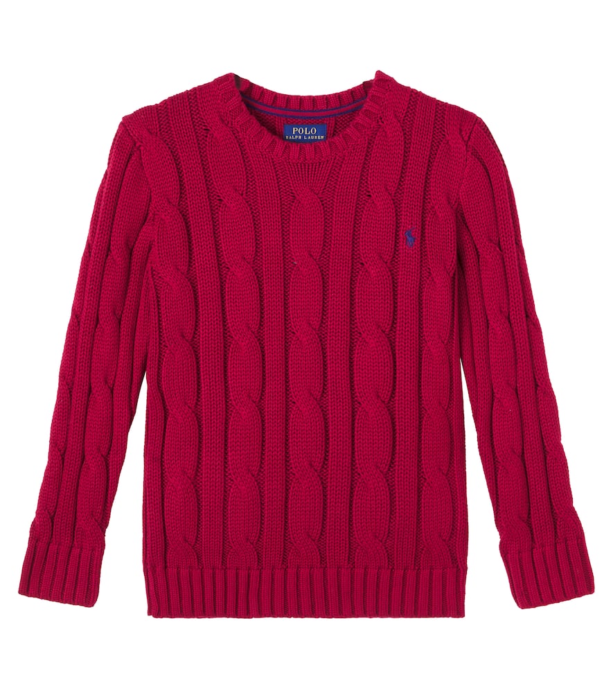 

Вязаный свитер из хлопка Pony Polo Ralph Lauren Kids, Holiday Red/C7985