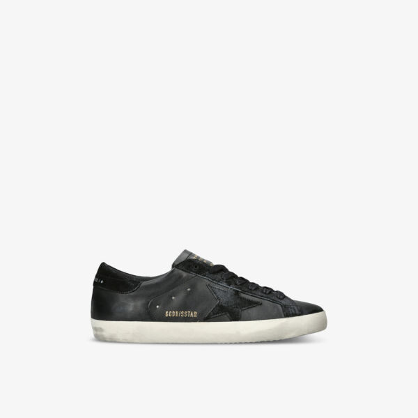 

Низкие кожаные кроссовки Superstar Golden Goose, черный