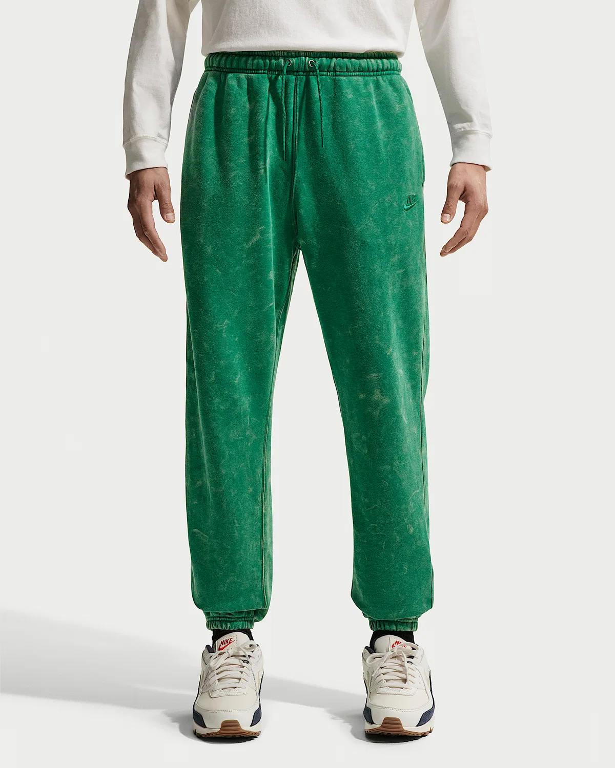 Мужские флисовые штаны Nike Sportswear Club с манжетами, Malachite/Malachite — фото 2