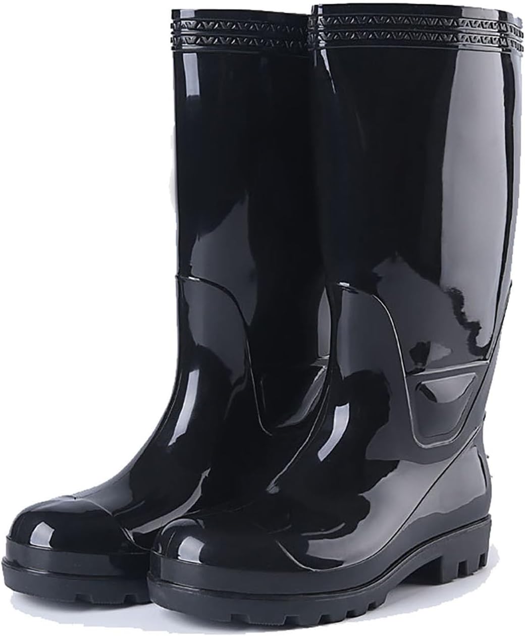 

GVGKRTKUY Мужские резиновые непромокаемые сапоги с противоскользящей подошвой, черный