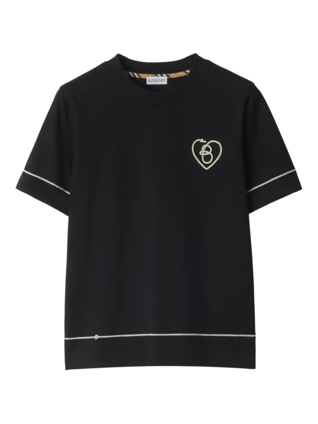

Burberry футболка с логотипом B Heart, черный