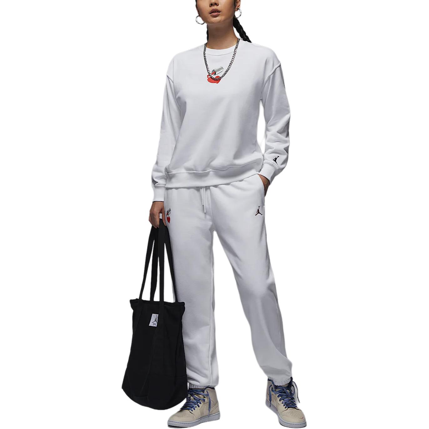 Jordan Бруклинская флисовая толстовка женская white — фото 4