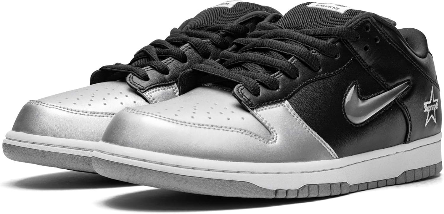 Мужские кроссовки Nike SB Dunk Low OG QS Supreme CK3480, Metallic Silver/Metallic Silver. — фото 2