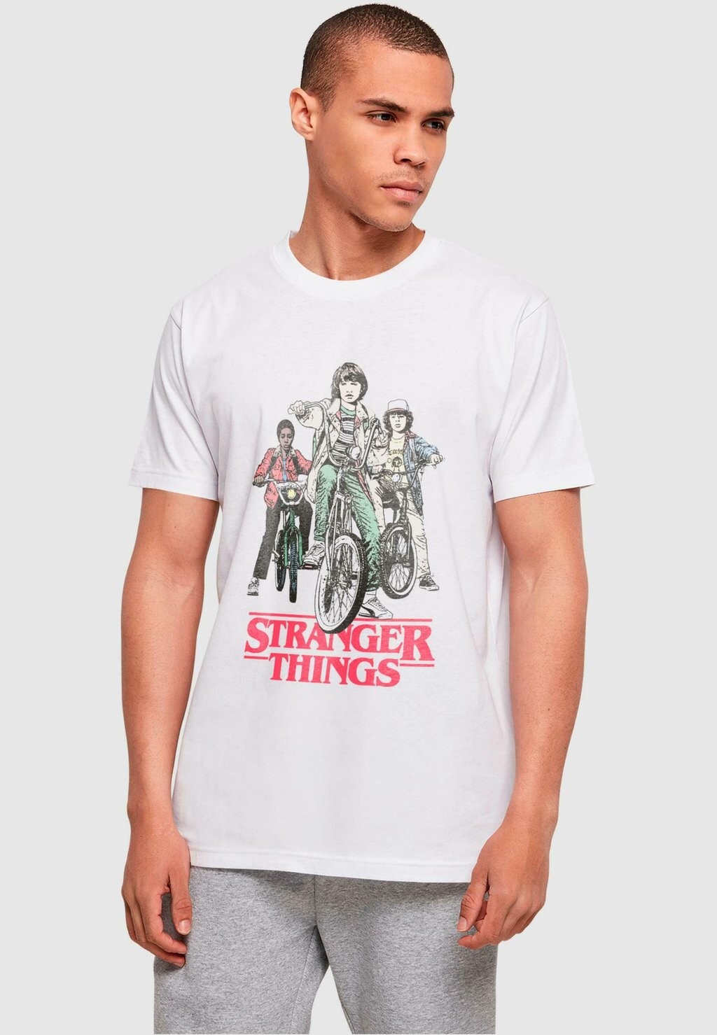 

Футболка с принтом STRANGER THINGS RETRO BIKERS ABSOLUTE CULT, белый