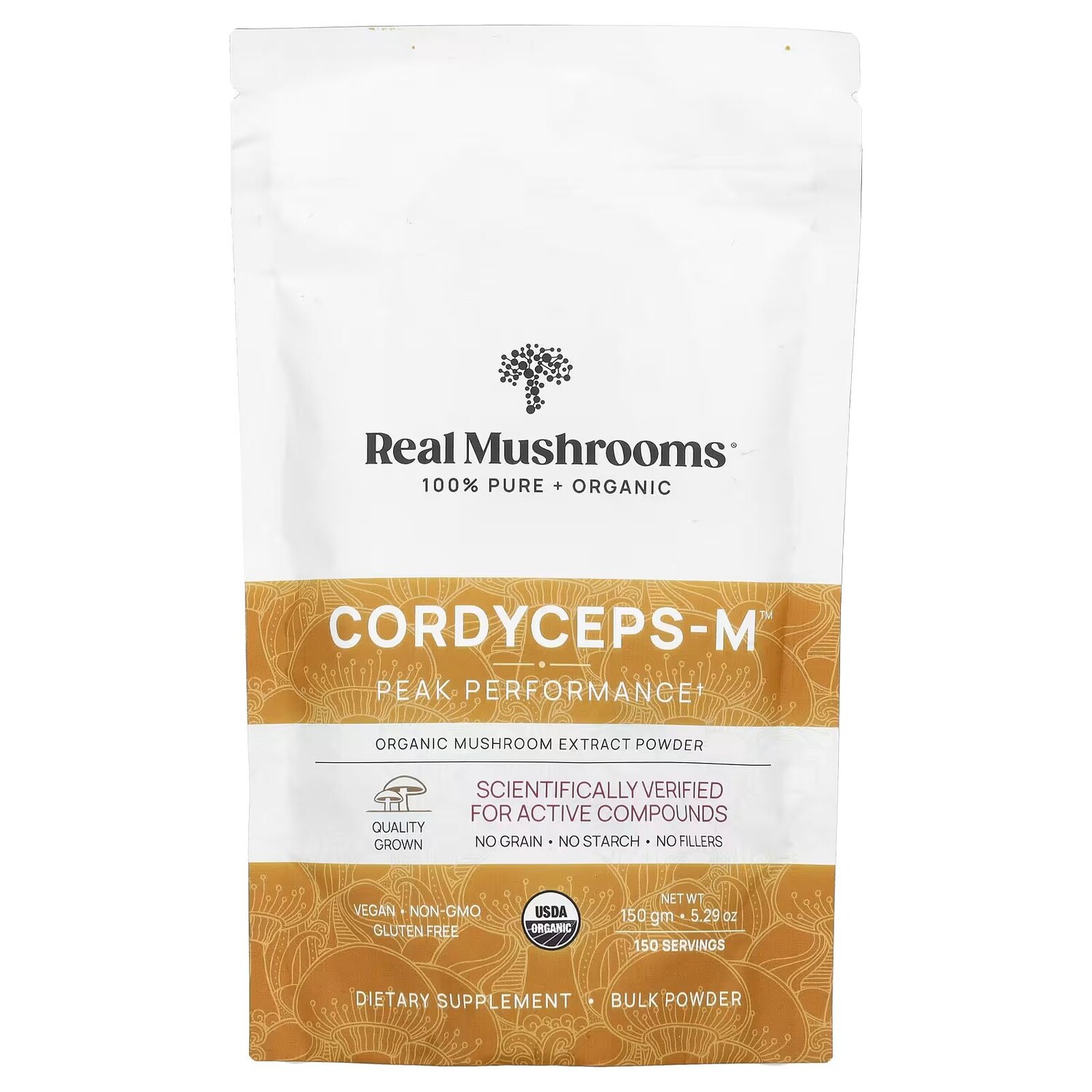 

Кордицепс-М, порошок органического экстракта грибов, 5,29 унции (150 г) Real Mushrooms