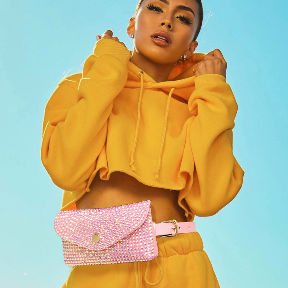 

Блестящая сумка-конверт через плечо FASHNZFAB, светло-розовый