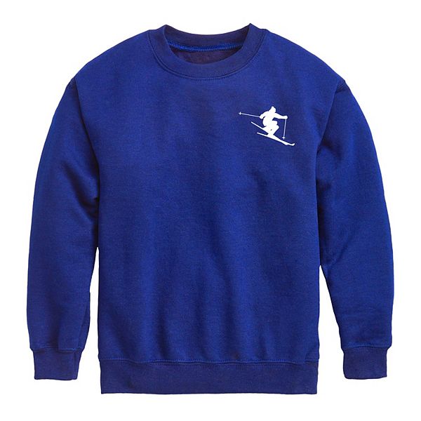 Толстовка Boys 8-20 only home when skiing crew fleece Licensed Character, Royal Blue — фото 2
