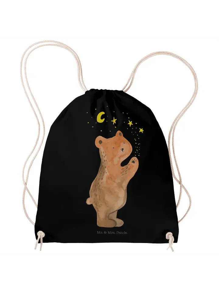 

Спортивная сумка Mr & Mrs Panda Sportbeutel Verliebter Bär ohne Spruch, черный