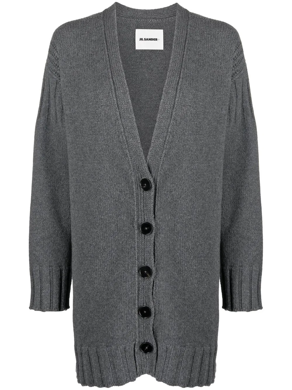 

Кашемировый кардиган с V-образным вырезом Jil Sander, серый