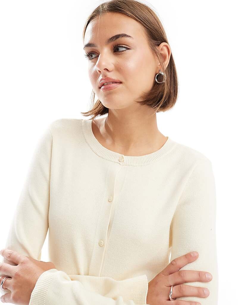 

ASOS DESIGN – длинный кардиган цвета экрю