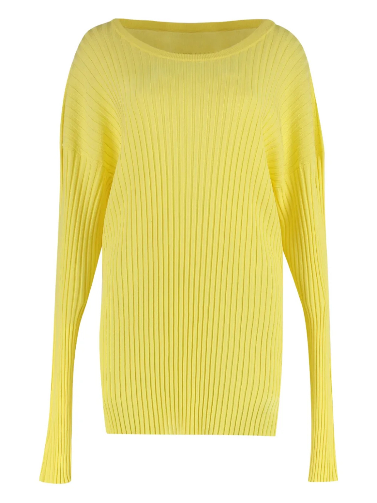 

MM6 Maison Margiela свитер в рубчик, желтый
