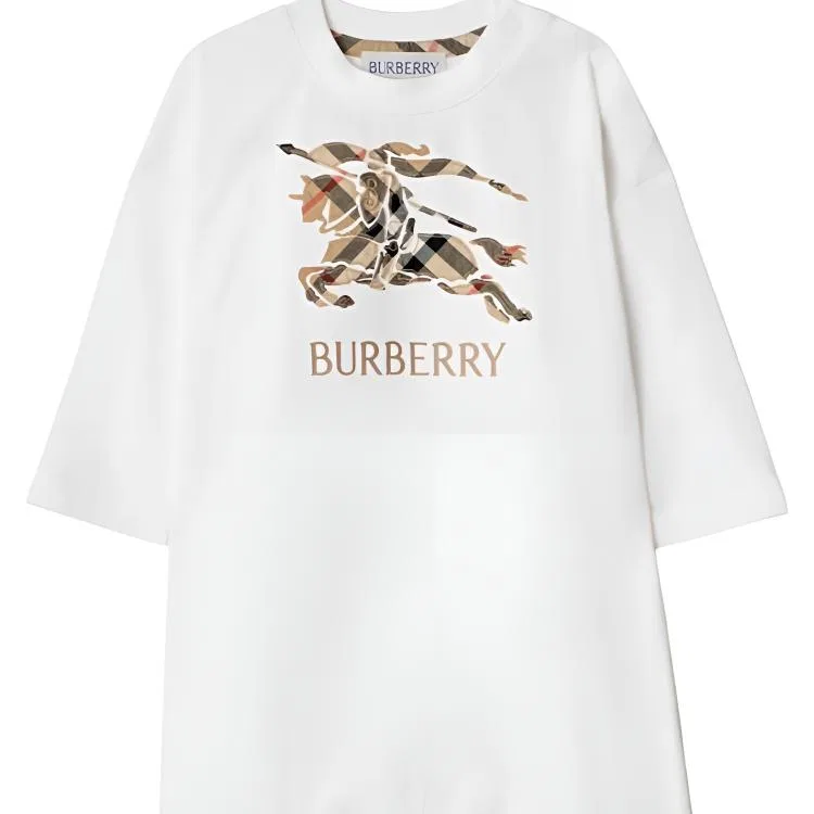 Комбинезон детский Burberry белый — фото 4