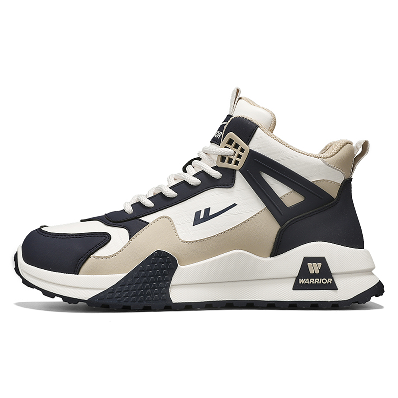 

WARRIOR Мужские повседневные туфли с высоким берцем, увеличивающие рост, износостойкие и нескользящие, бежевые, темно-синие, хаки