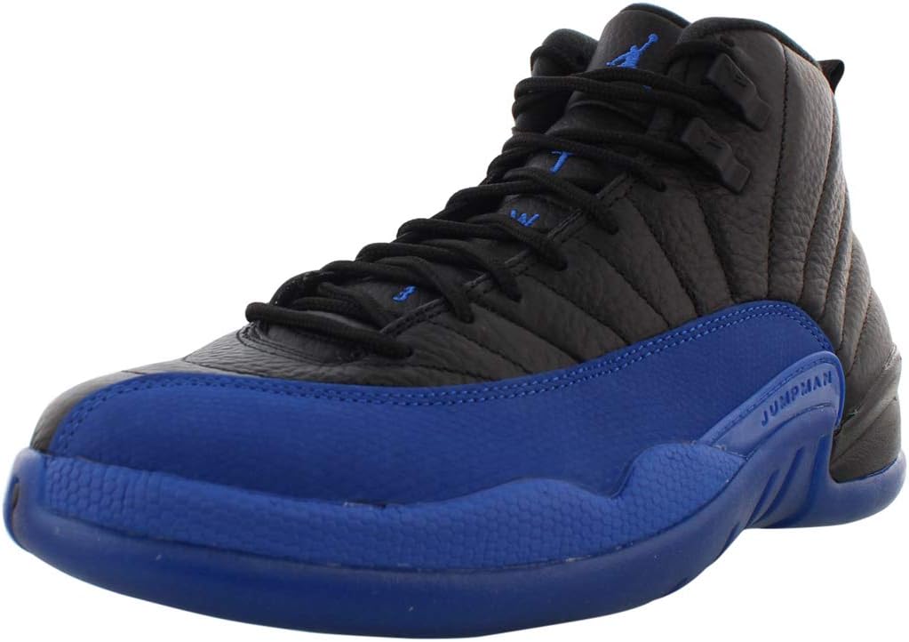 

Nike Air Jordan 12 Retro - черный / синий гонщик / серебристый металлик, Black/Game Royal Blue