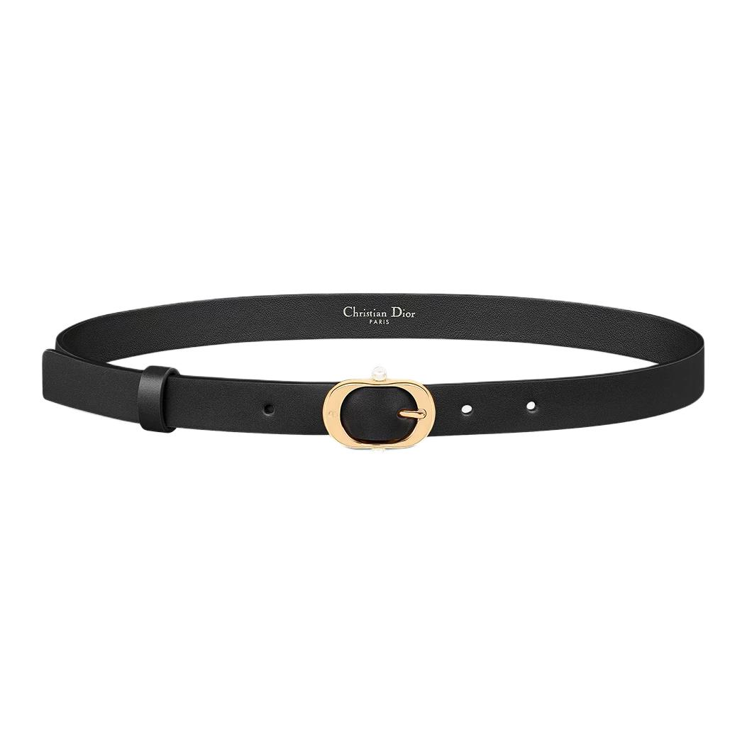 

DIOR Ремень женский resin leather черный ширина 2CM