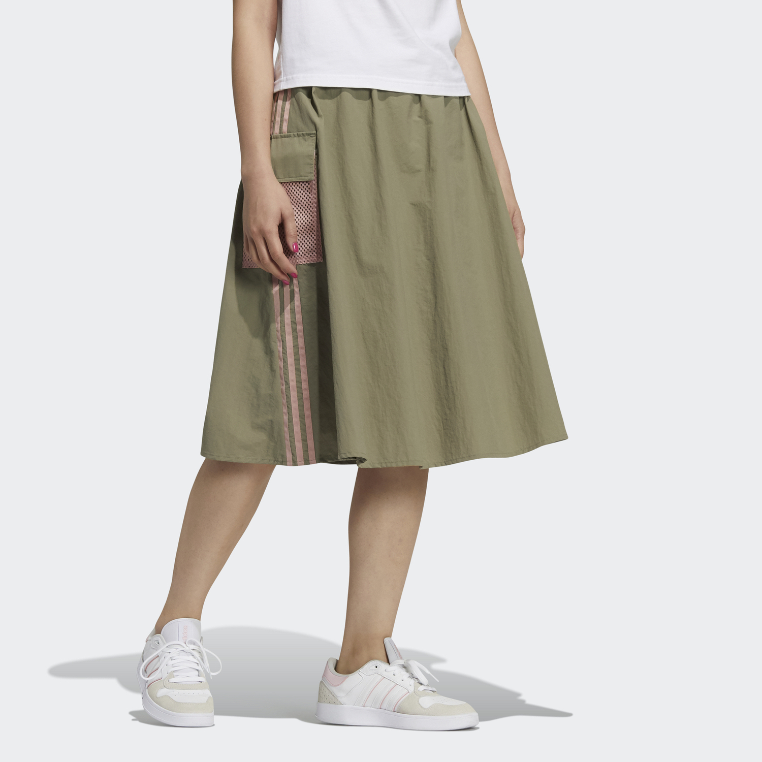 Повседневная длинная юбка женская зеленая Adidas Neo — фото 4
