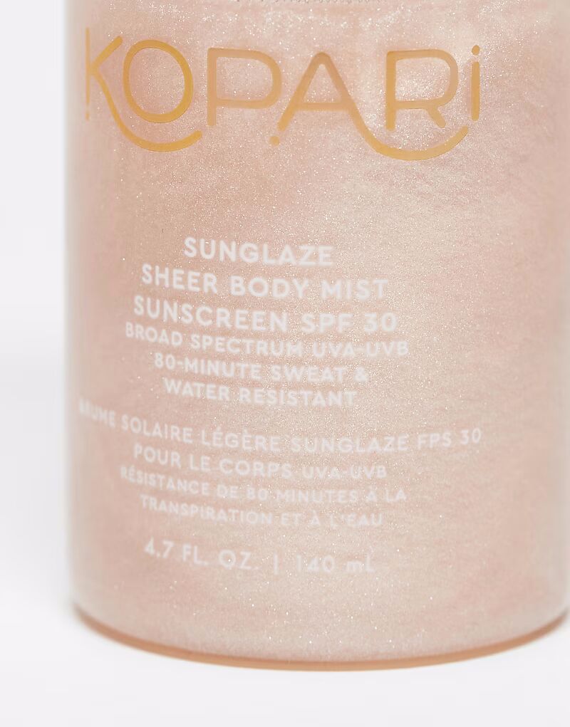 Солнцезащитный спрей для тела Golden Sunglaze Sheer Body Mist - Rose Gold SPF30 Kopari — фото 4