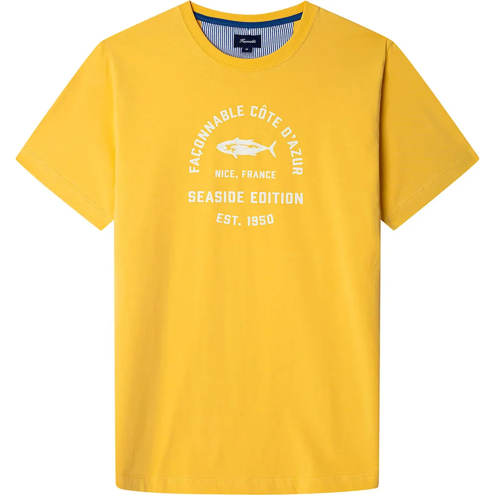 

Футболка с коротким рукавом Façonnable Fish Front Print, желтый