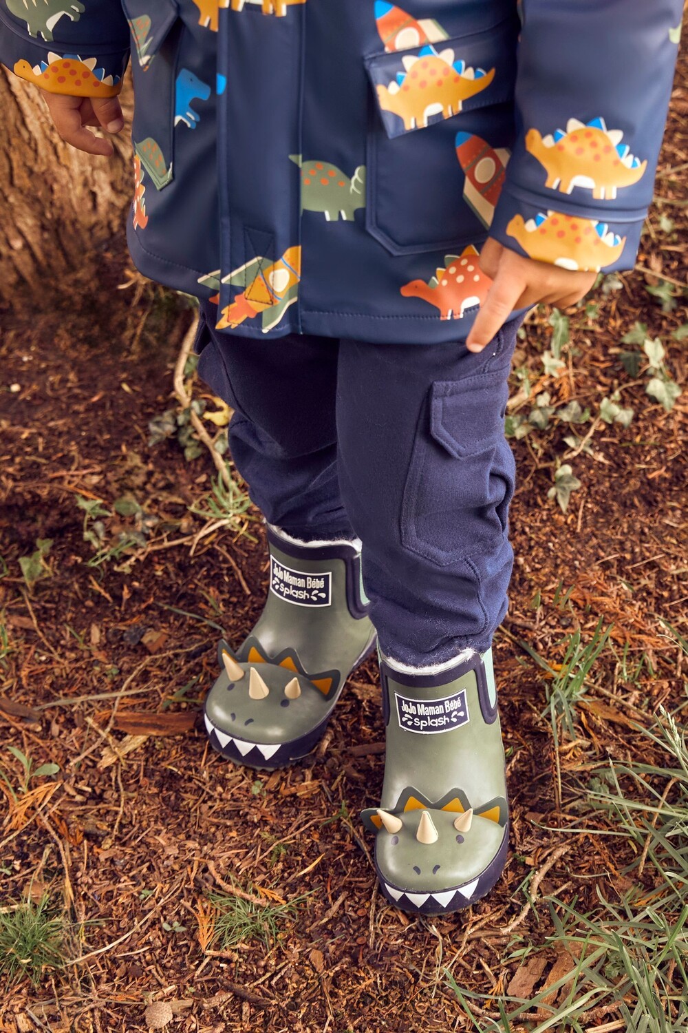 

Детские ботильоны JoJo Maman Bébé на уютной подкладке Jojo Maman Bébé, хаки