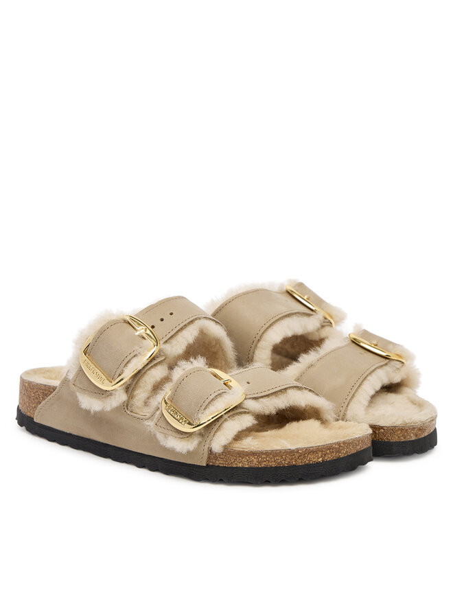 Сабо Arizona Big Buckle Shearling 1030384 Birkenstock, коричневый — фото 2