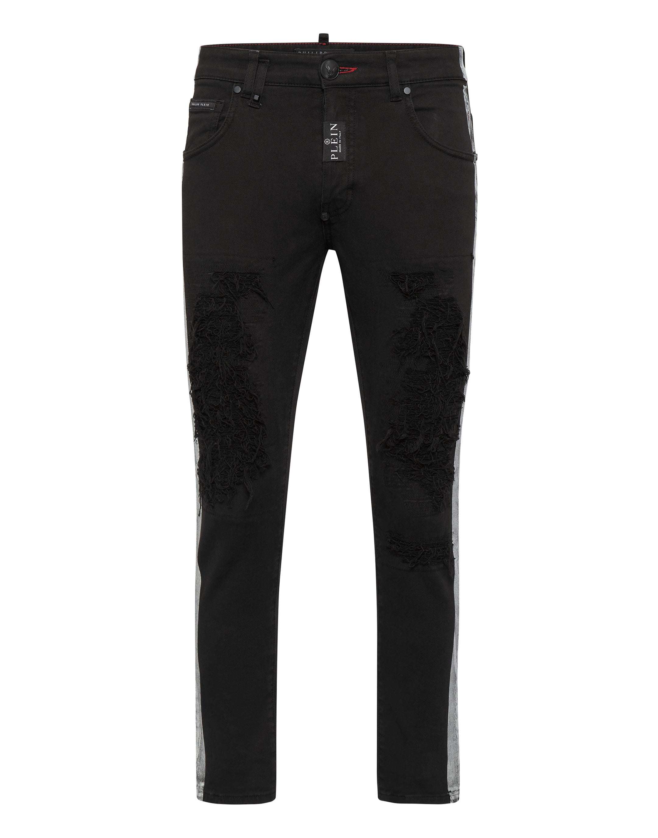 

Джинсовые брюки облегающего кроя PHILIPP PLEIN, цвет black colorado