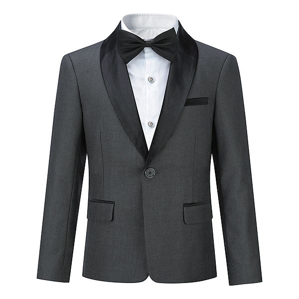 Детский костюм slim fit 2 предмета: пиджак и брюки для свадьбы Cloudstyle, Dark Blue — фото 3