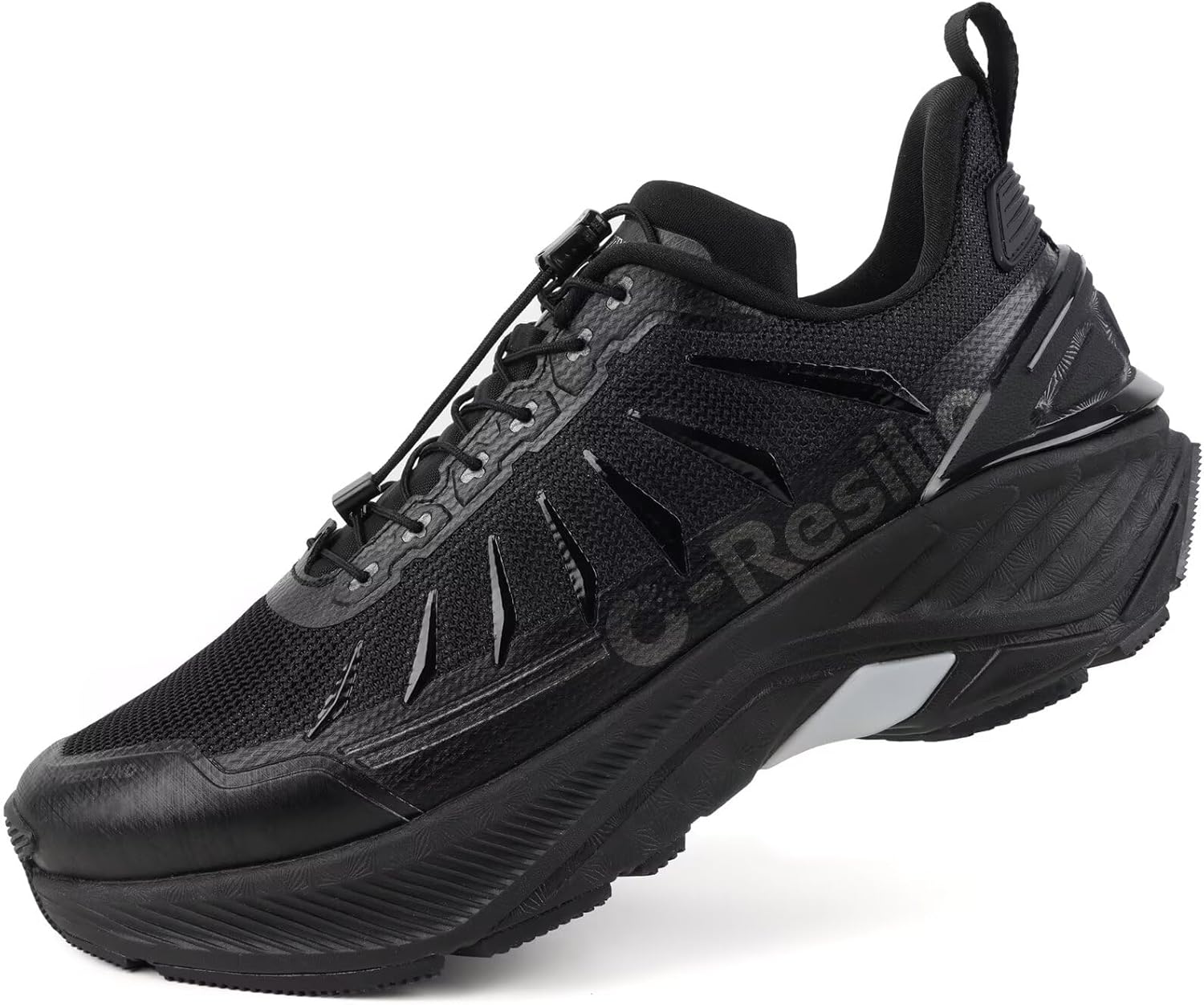 

Мужские кроссовки ONEMIX с максимальной амортизацией, быстрозастегивающимися шнурками для походов и прогулок, черный