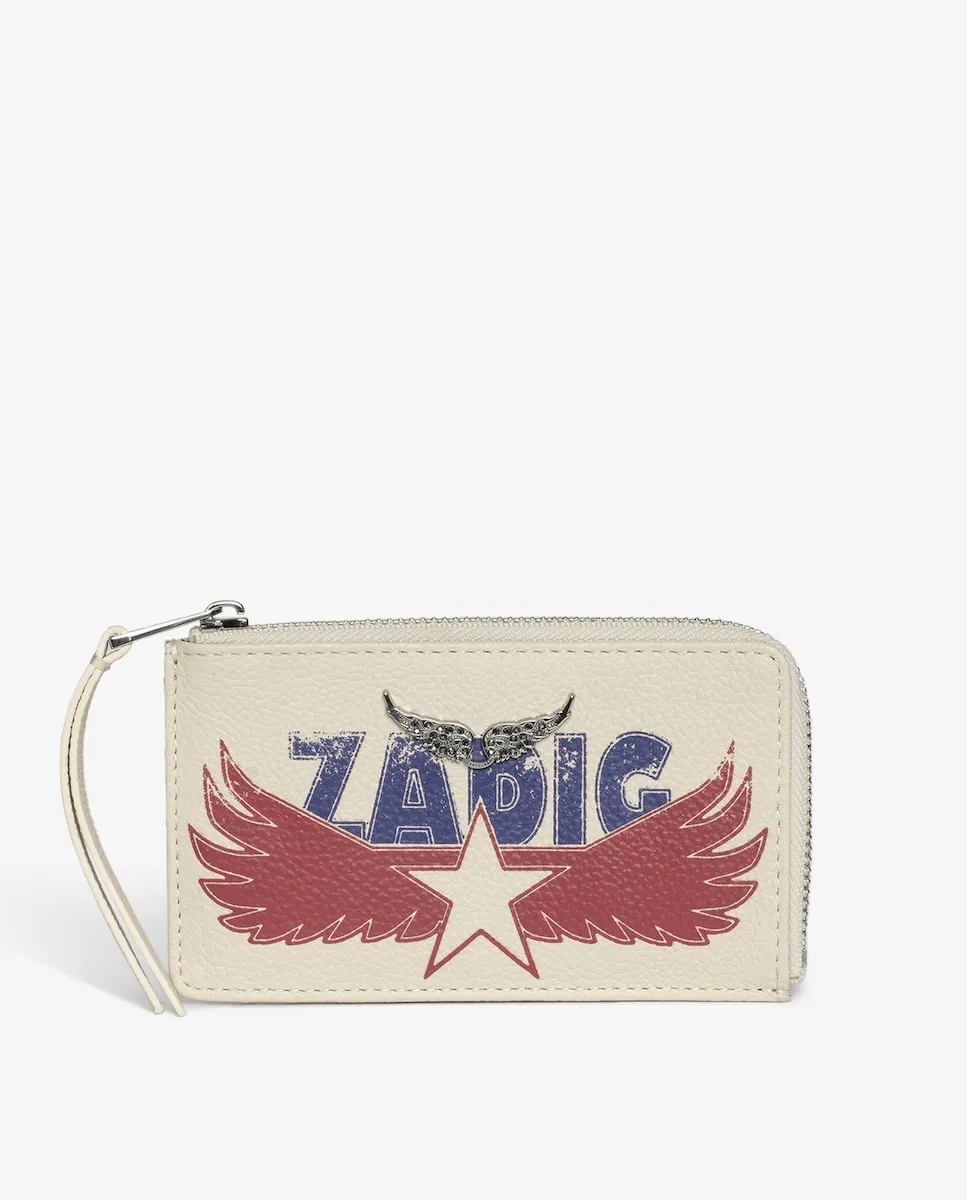 

Женский кожаный кардхолдер ZV Card America Zadig & Voltaire, белый