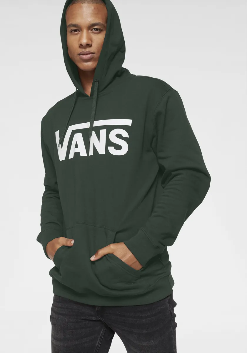 

Толстовка Vans с капюшоном "MN VANS CLASSIC PO HOODIE II", с большим логотипом, цвет Deep Forest