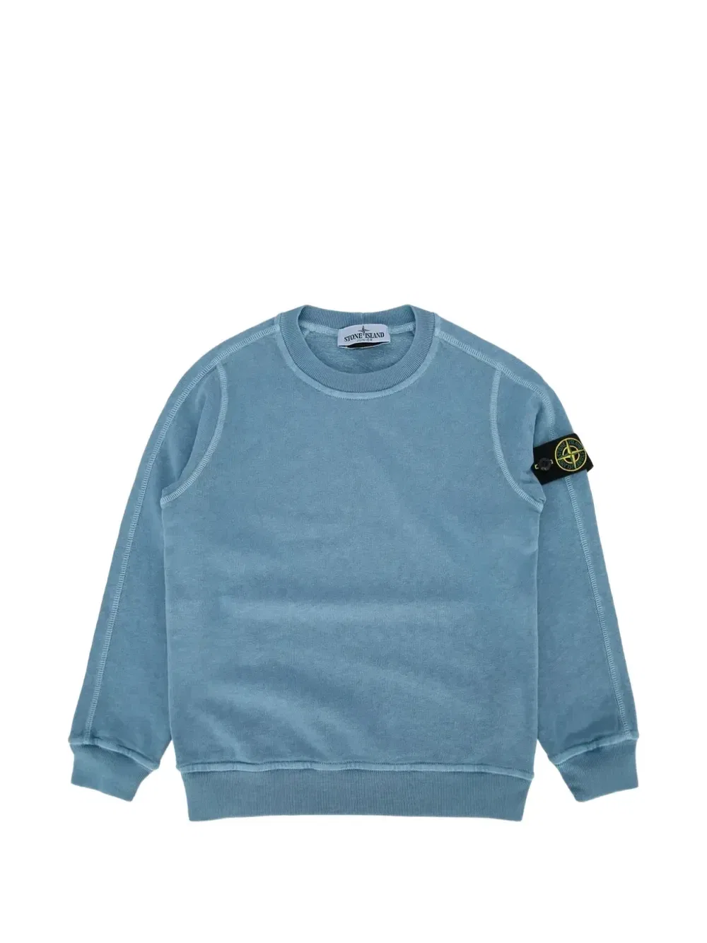 Свитшот с нашивкой-компасом Stone Island Junior, синий