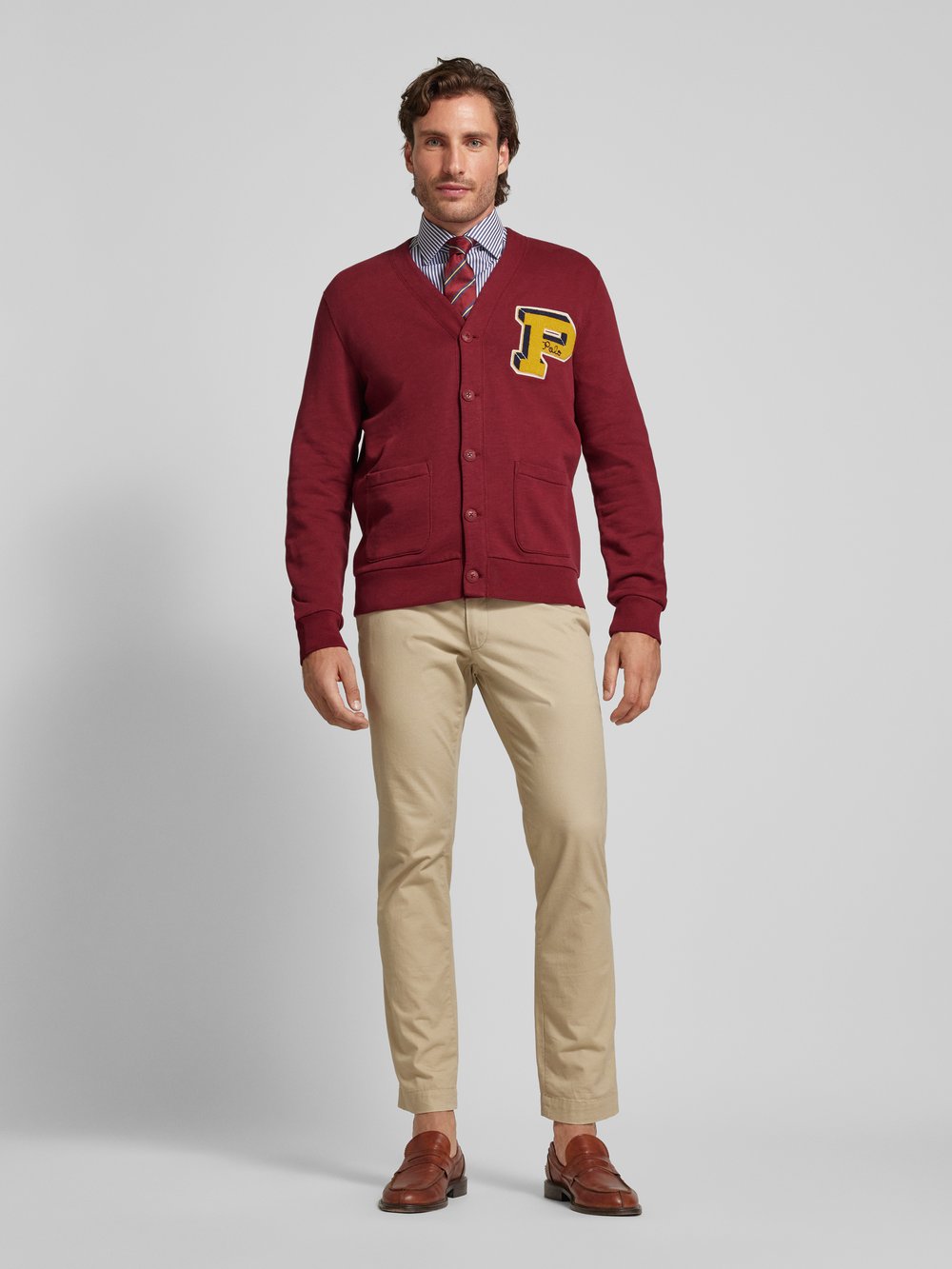 

Кардиган с этикеткой-значком Polo Ralph Lauren, темно-красный