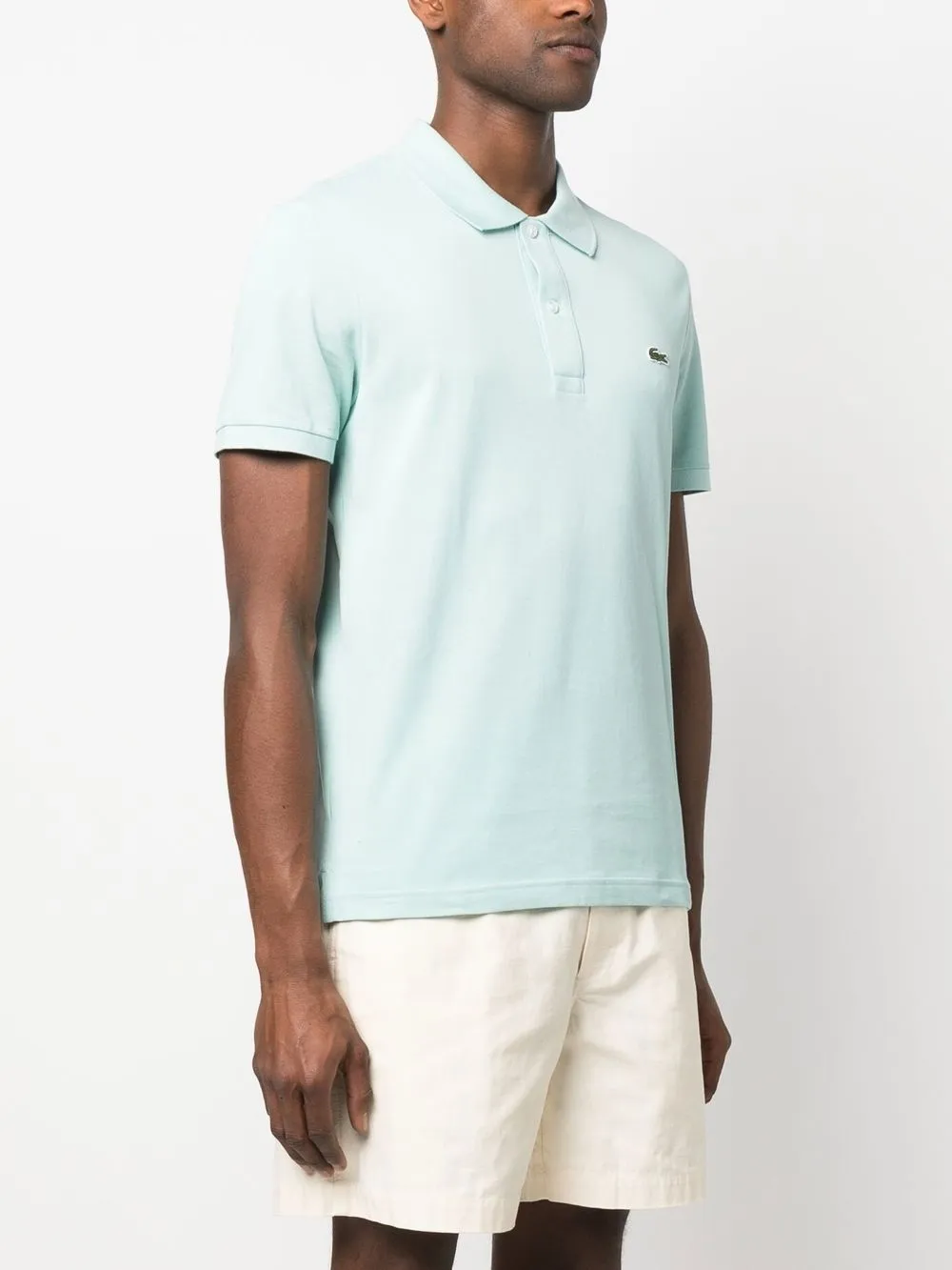 Рубашка поло узкого кроя Lacoste, синий — фото 3