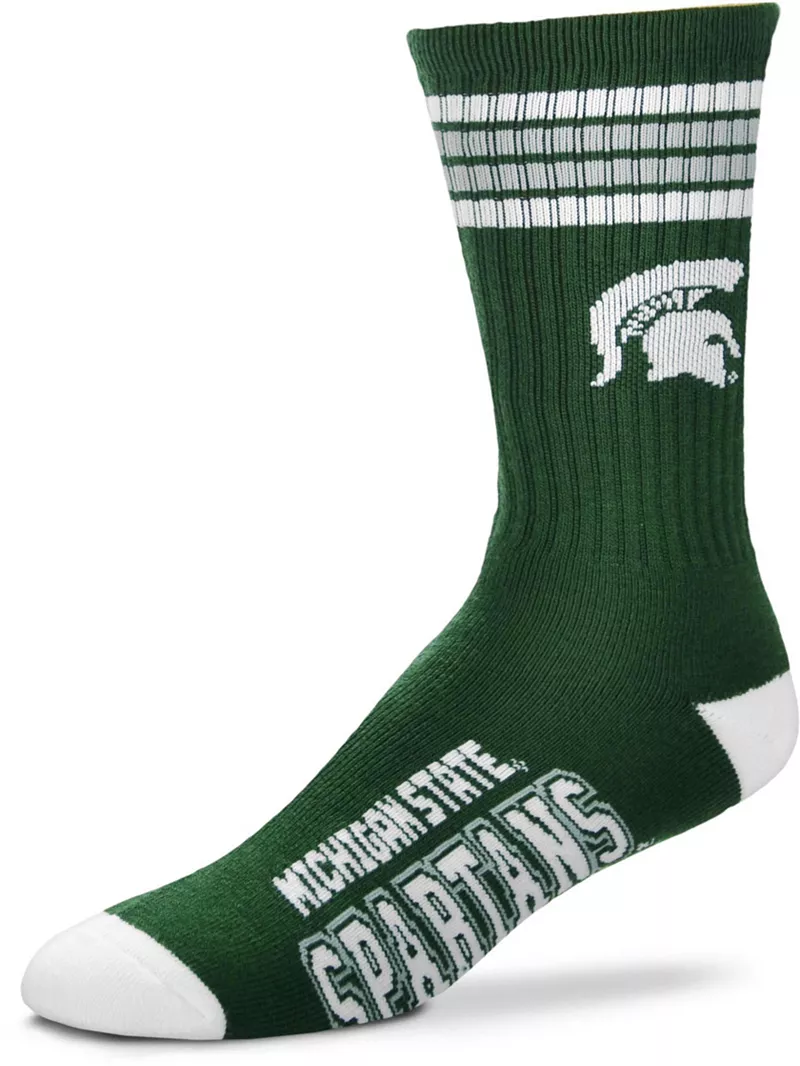 

Носки Crew с 4 полосками для босых ног Michigan State Spartans For Bare Feet