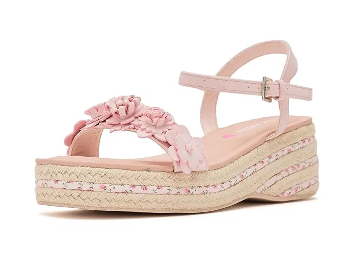 Сандалии с цветочными аппликациями Dori Steve Madden Kids, Blush